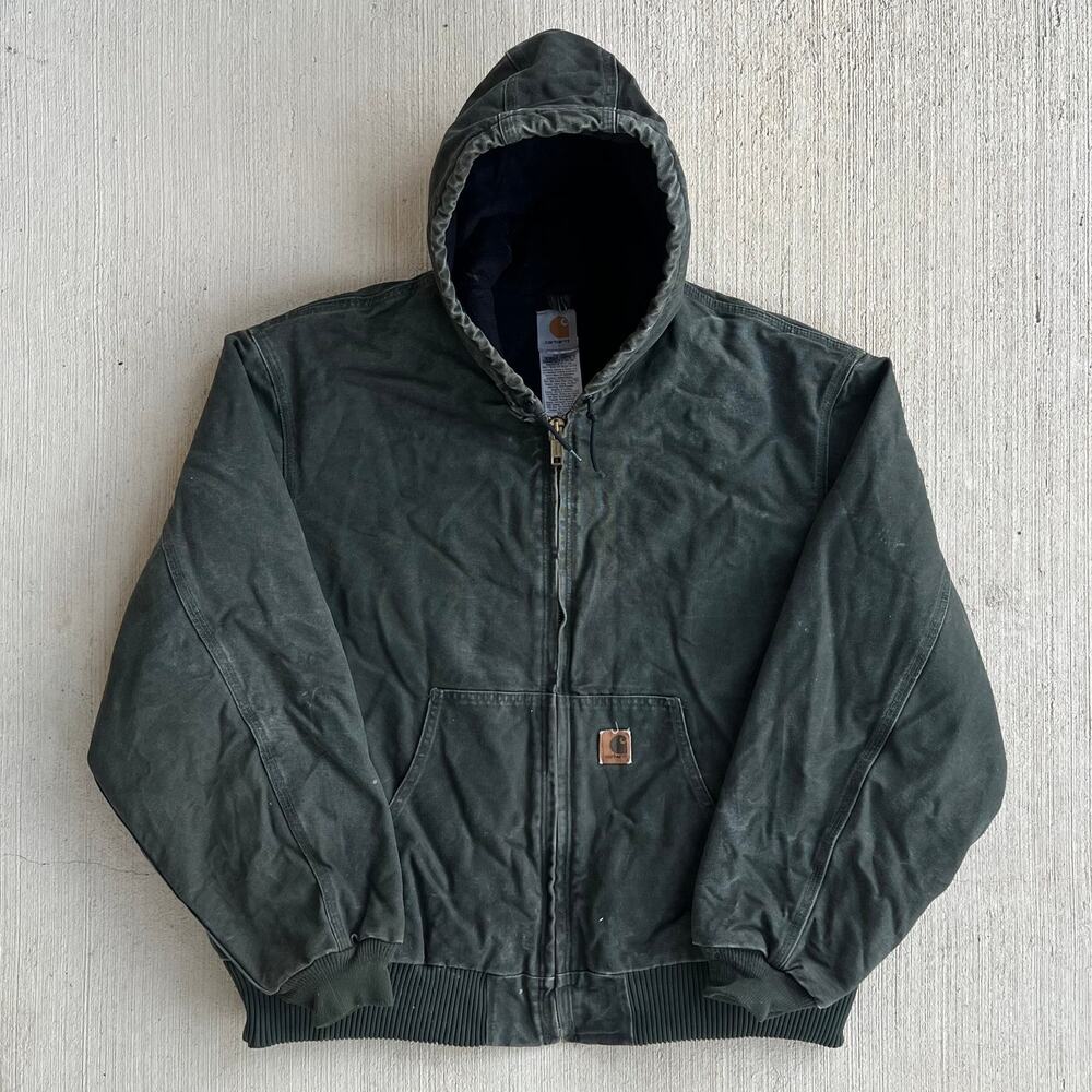 Carhartt J130 MOS green hooded work wear jacket